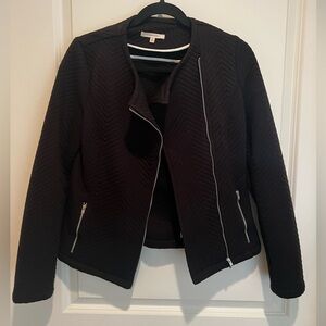 Hawthorne Black Knit Moto Jacket, size Small